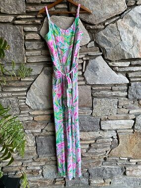 Lilly Pulitzer Arabelle Jumpsuit in Multi Croc My World Size medium